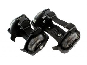 Φωτιζόμενα rollers παπουτσιών AG234, 3x LED, universal, 6-9.5cm, μαύρα