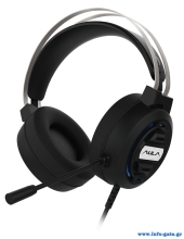 AULA gaming headset Mountain S603, RGB, 2x 3.5mm, 50mm, μαύρο