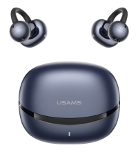 USAMS earphones με θήκη φόρτισης Echo R03, OWS, Φ11mm, 40/300mAh, μπλε