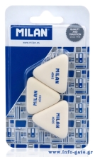 MILAN γόμα 445 BMM10099MP, τρίγωνη 40 x 40 x40 x 6mm, σετ 3τμχ