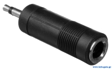 POWERTECH αντάπτορας mono 3.5mm σε 6.35mm CAB-J023, μαύρος, 5τμχ