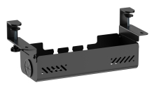 BRATECK cable management γραφείου CC11-22-1, μεταλλικό, 494x167x196mm, μαύρο
