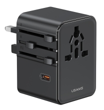 USAMS φορτιστής/αντάπτορας πρίζας CC310, 2x USB & 3x USB-C, universal, 70W, μαύρος