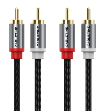 CABLETIME καλώδιο ήχου 2x RCA σε 2x RCA CT-RCA, 3m, μαύρο