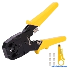 DELI εργαλείο πτύχωσης με απογυμνωτή καλωδίων RJ45/12/11 DL2468, 8+6+4P