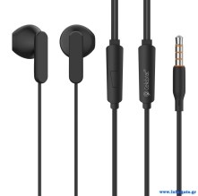 CELEBRAT earphones με μικρόφωνο G23, 3.5mm σύνδεση, Φ14mm, 1.2m, μαύρα