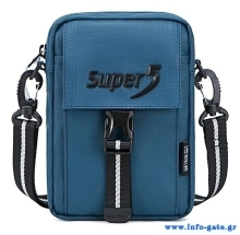 SUPER FIVE τσάντα ώμου K00104-BL, μπλε