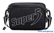 SUPER FIVE τσάντα ώμου K00123-BK, μαύρη