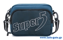 SUPER FIVE τσάντα ώμου K00123-BL, μπλε