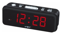 Ψηφιακό ρολόι με ξυπνητήρι VST-738, επιτραπέζιο, μαύρο