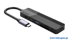 ORICO docking station MDK-6P, HDMI/USB-C/2x USB/SD & TF, 55W, 4K, μαύρο