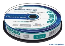 MEDIARANGE DVD+R Double Layer, 8.5GB, 240min, 8x speed, cake box, 10τμχ