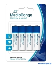MEDIARANGE Premium αλκαλικές μπαταρίες AA LR6, 1.5V, 4τμχ