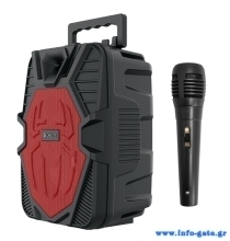 CELEBRAT φορητό ηχείο OS-60 με μικρόφωνο, 5W, BT/TF/USB/AUX, FM, μαύρο