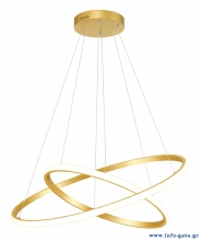POWERTECH LED φωτιστικό οροφής PT-1526, 25W, 4000K, Φ40x120cm, χρυσό