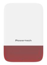 POWERTECH σειρήνα PT-1608, εξωτερικού χώρου, IP65, 433MHz, 120dB, 5000mAh, κόκκινη