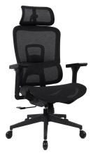 POWERTECH καρέκλα γραφείου PT-1633 με μπράτσα και ανάκλιση, ρυθμιζόμενο ύψος, μαύρη