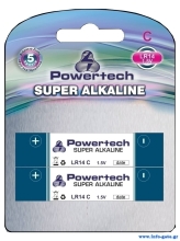 POWERTECH SUPER Αλκαλική μπαταρία LR14, 1.5V, 2τμχ