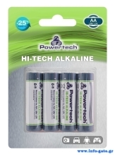 POWERTECH Hi-Tech Αλκαλικές μπαταρίες PT-945, AA LR6 1.5V, 4τμχ