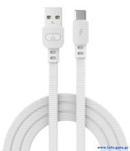 POWERTECH καλώδιο USB σε USB-C armor PTR-0102, 15W 3A, 1m, λευκό