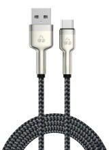 POWERTECH καλώδιο USB-C σε USB PTR-0199, PD 60W, 480Mbps, 1m, μαύρο/γκρι