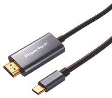 POWERTECH καλώδιο USB-C σε HDMI PTR-0209, 4K/30Hz, 10 Gbps, 1m, μαύρο