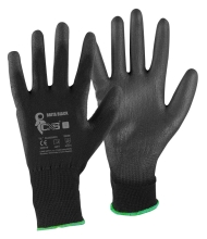 Γάντια εργασίας REK4B, αντιολισθητικά, μαύρα