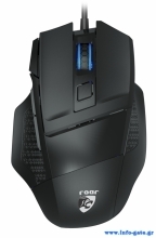 ROAR ενσύρματο gaming ποντίκι RR-0011, oπτικό, 4800DPI, 7 πλήκτρα, μαύρο