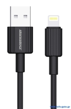 ROCKROSE καλώδιο Lightning σε USB Arrow AL, 2.4A, 1m, μαύρο