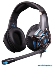 SADES gaming headset SA-822, 3.5mm, 50mm, μαύρο
