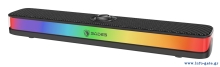 SADES soundbar Posevolt με RGB φωτισμό, 10W, Bluetooth & USB-C/USB, μαύρο