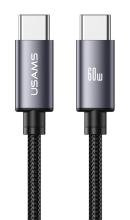 USAMS καλώδιο USB-C SJ769, 60W, 480Mbps, 1m, μαύρο