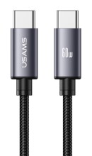 USAMS καλώδιο USB-C SJ769, 60W, 480Mbps, 1m, μαύρο