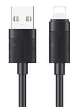 USAMS καλώδιο Lightning σε USB SJ778, 2.4A, 480Mbps, 1m, μαύρο