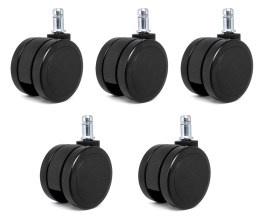 POWERTECH σετ ανταλλακτικά ροδάκια για PT-1390 καρέκλα γραφείου, 5τμχ