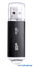 SILICON POWER USB Flash B02, 64GB, USB 3.2 Gen1, μαύρο