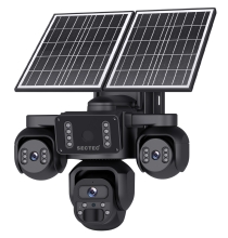 SECTEC smart ηλιακή κάμερα ST-523-9MAOV-4G-EU, triple lens, 3MP, 4G, SD, PTZ, IP66