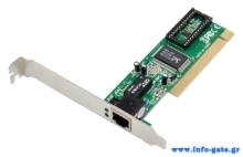 POWERTECH κάρτα επέκτασης PCI σε 1x RJ45 ST701, RTL8139D, 10/100Mbps