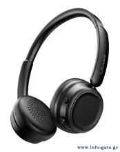 USAMS headphones SR01, ασύρματα, ANC, Φ40mm, 350mAh, μαύρα
