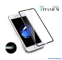 POWERTECH Tempered Glass 3D Full Face για iPhone 6 Plus, titanium, Black