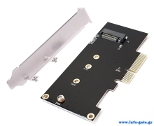 POWERTECH κάρτα επέκτασης PCIe x4 σε M.2 Key M NVMe TOOL-0050
