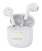 CELEBRAT earphones με θήκη φόρτισης W79, True Wireless, 13mm, 30/300mAh, λευκά