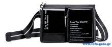 SUPER FIVE τσάντα ώμου XB00118-BK, μαύρη