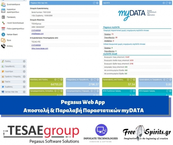 Pegasus Web App - Αποστολή &amp; Παραλαβή Παραστατικών myDATA